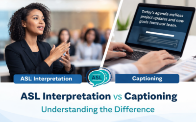 Captioning is NOT the same as ASL Interpretation